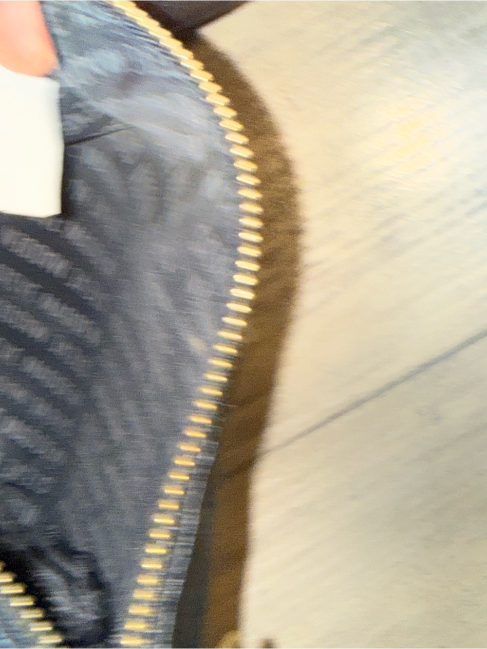Steve Madden Black Pebbled Wristlet with Gold Hardware Accent - Picture 5 of 7